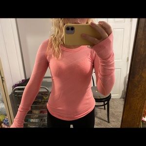 Pink Lululemon longsleeve size 4
